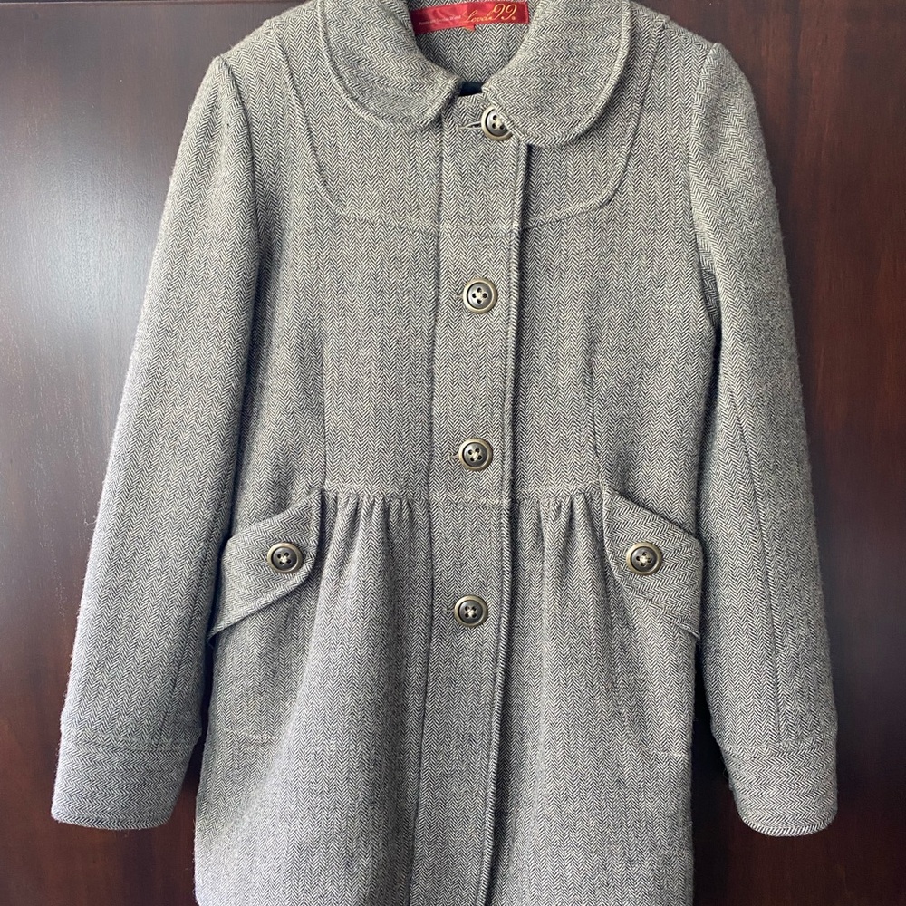 Wool Blend Dress Coat